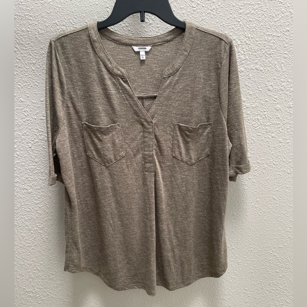❤️‍🔥3/$15❤️‍🔥Women’s Sonoma Goods for Life Shirt - Size XL - Olive Green - EUC